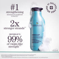 Strength Cure Shampoo and Conditioner Duo: Sulfate-Free Repairing Set for Damaged Hair