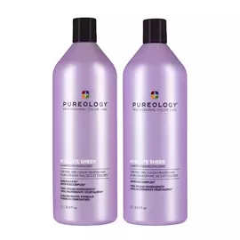 Pureology Hydrate Sheer sulfate-free lightweight shampoo and conditioner packshot for fine, dry color-treated hair