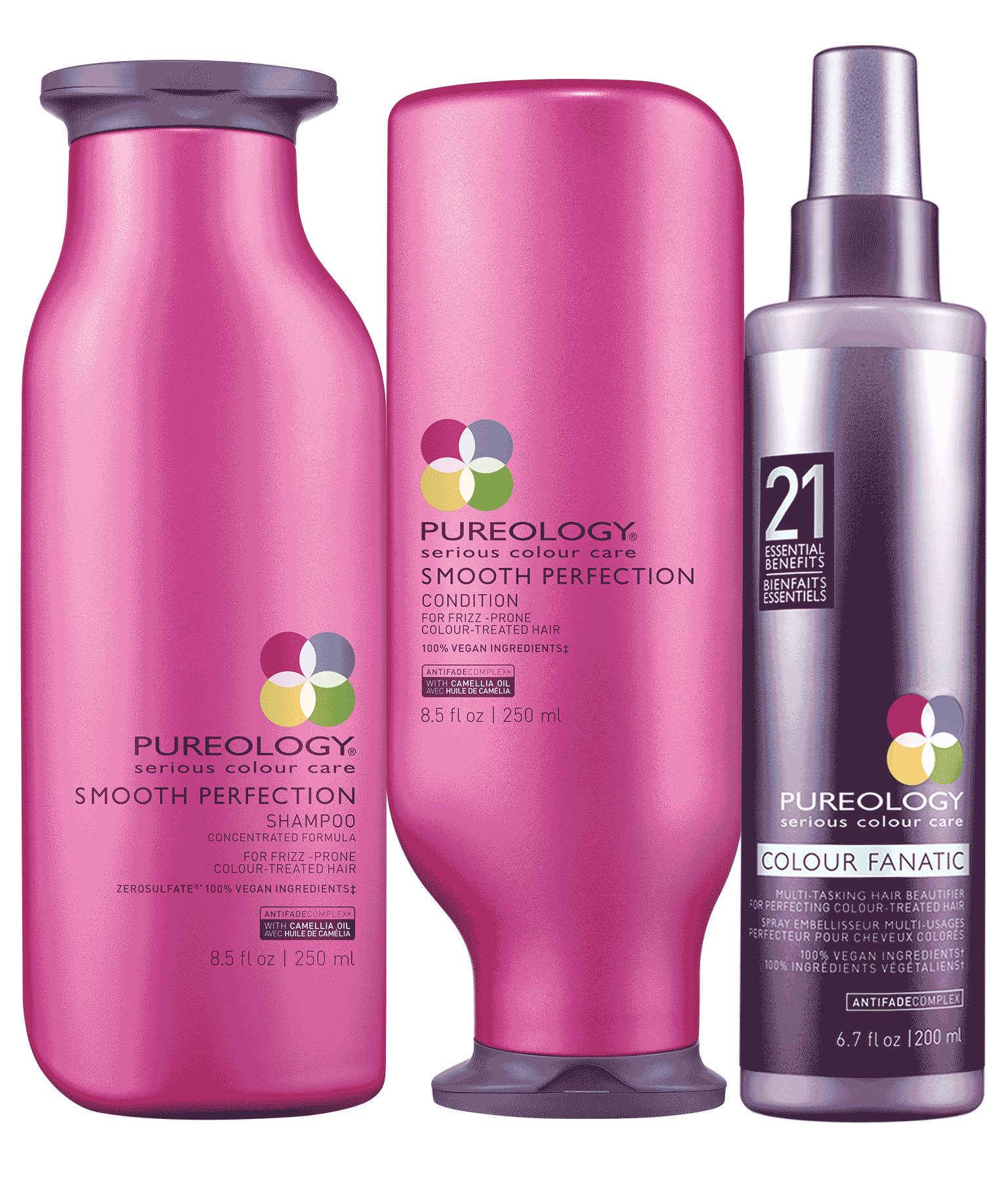 Smoothing Hair Product Set For Frizzy Color Treated Hair Pureology