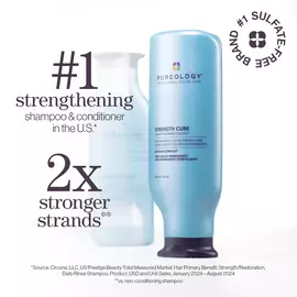 Set de cuidado capilar reparador para cabello danado Strength Cure