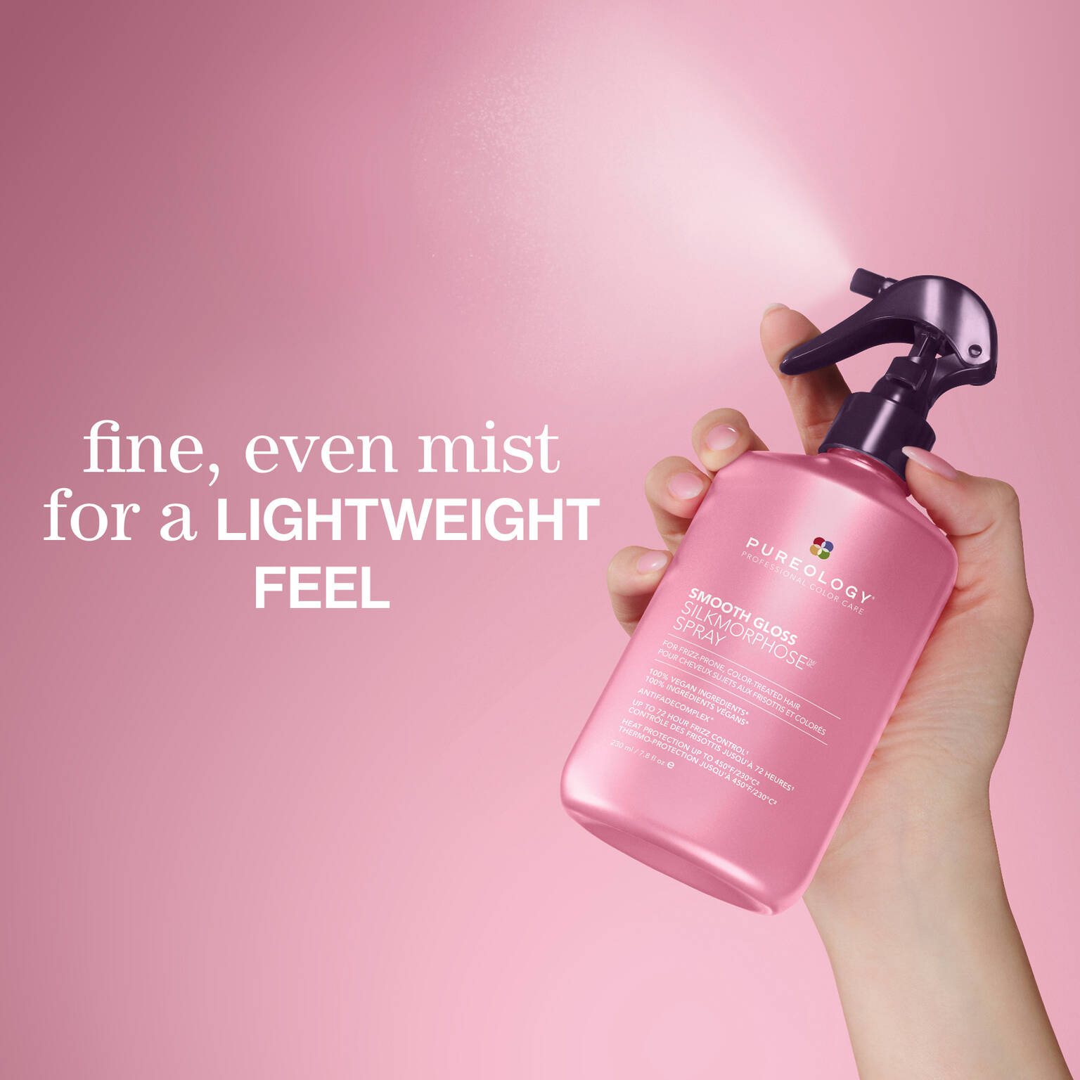 Smooth Rocker Spray Silkmorphose™ Smoothing Spray | 72-Hour Frizz Control | Pureology