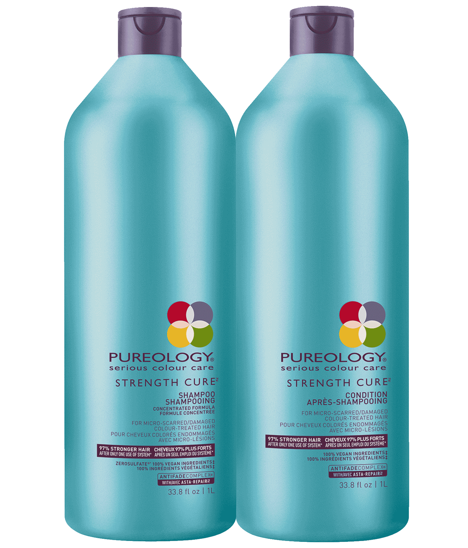 Strength Cure Shampoo & Conditioner Liter For Damaged Hair Pureology