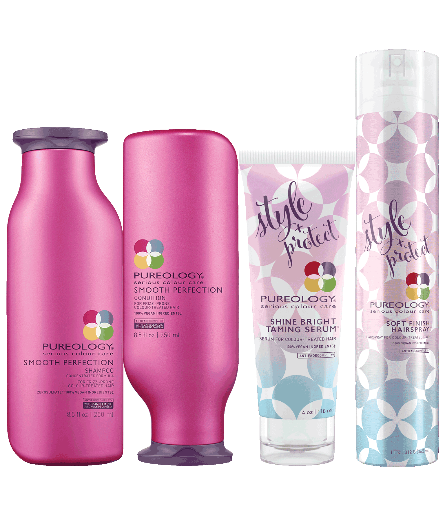 Smooth Polished Hair Product Set For Frizzy Hair Pureology