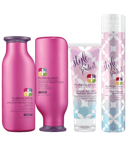 Smooth Polished Hair Product Set For Frizzy Hair Pureology