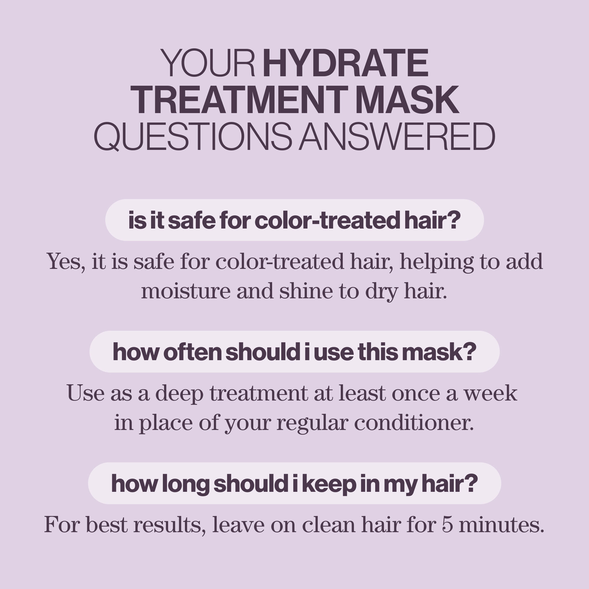Hydrate Hair Treatment Mask