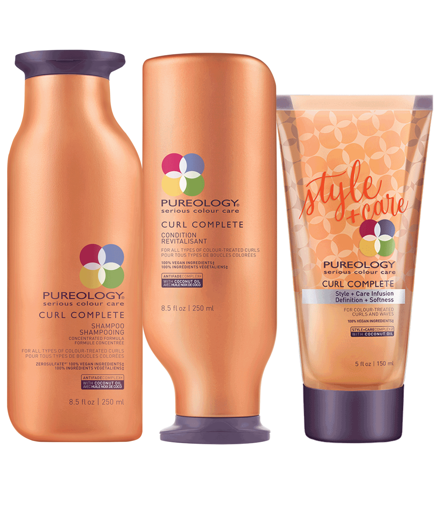 Curly Hair Product Set For Curly Color Treated Hair Pureology