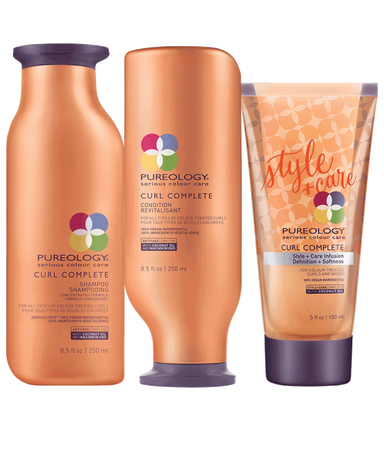 Curly Hair Product Set For Curly Color Treated Hair Pureology