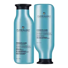 Strength Cure Shampoo and Conditioner Duo: Sulfate-Free Repairing Set for Damaged Hair