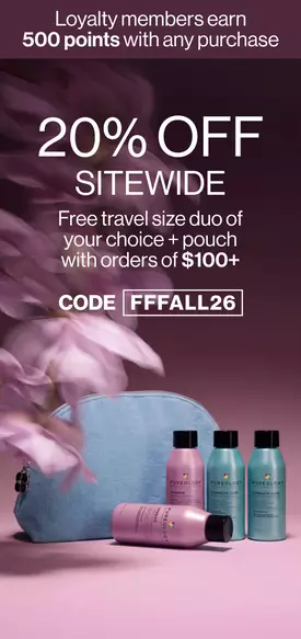 20% off sitewide + free gifts with $100 order. Code: FFFALL26