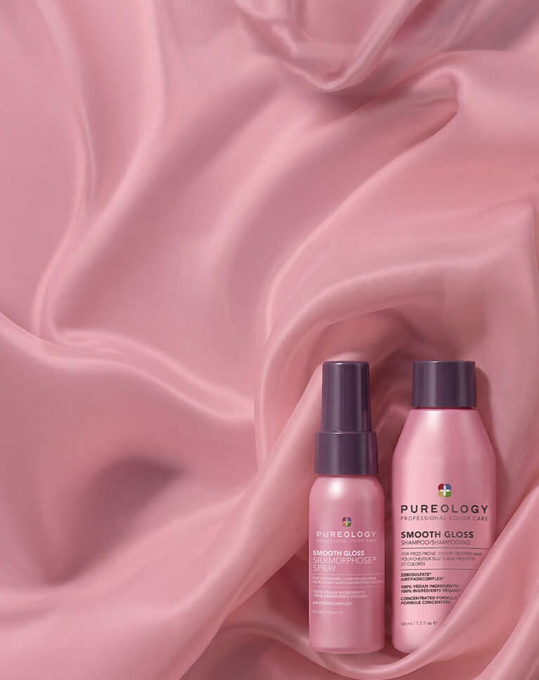 FREE TRAVEL SIZE SMOOTH GLOSS SHAMPOO + SILKMORPHOSE SPRAY