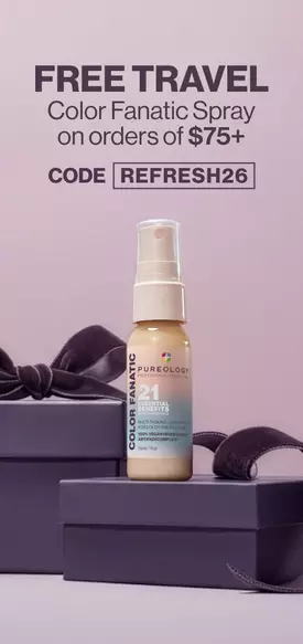 FREE Color Fanatic Travel Spray on orders of $75+ code: REFRESH26