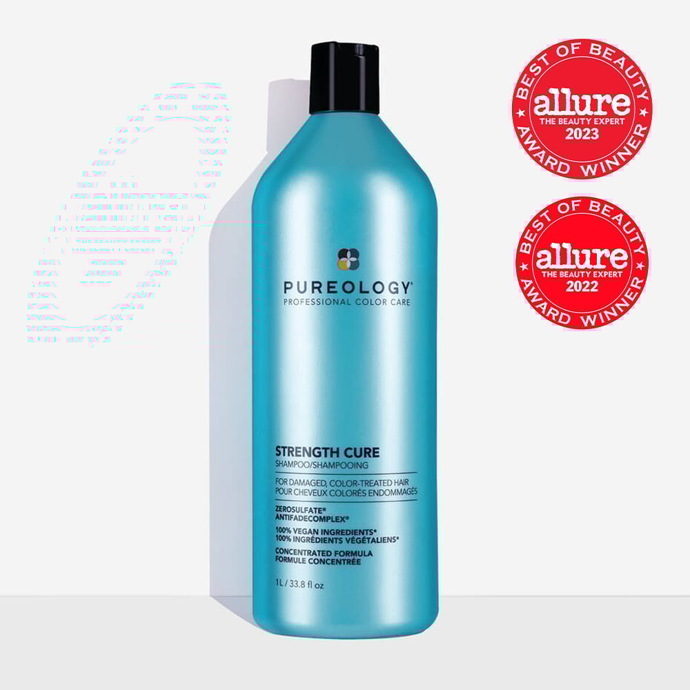 Pureology Strength Cure Sulfate Free Shampoo For Damaged Hair In White