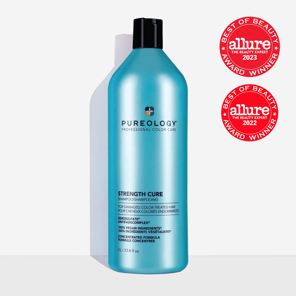 Pureology Strength Cure Sulfate Free Shampoo For Damaged Hair In White