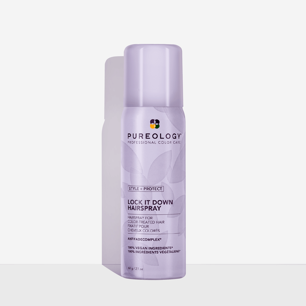 Pureology Lock It Down Strong Hold Hairspray For All-day Hold In White