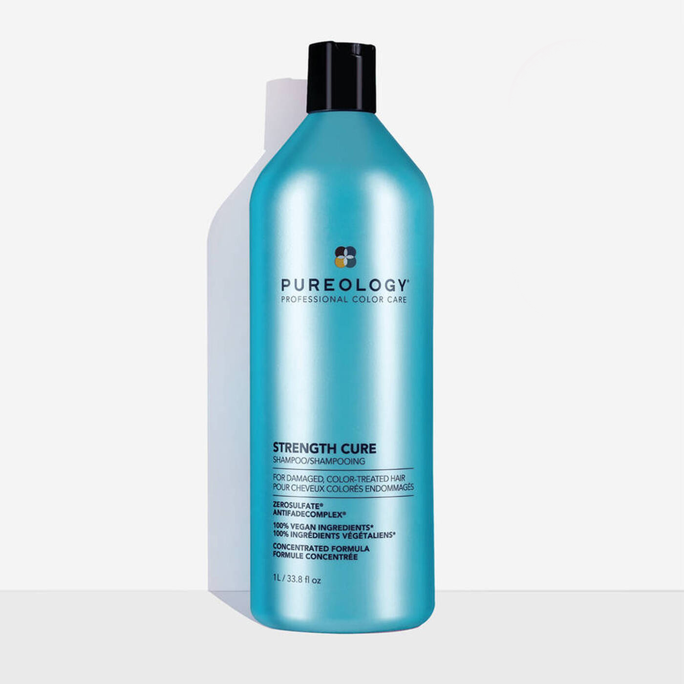 Pureology Strength Cure Shampoo For Damaged Hair & Split Ends - 33.8 oz (Jumbo)