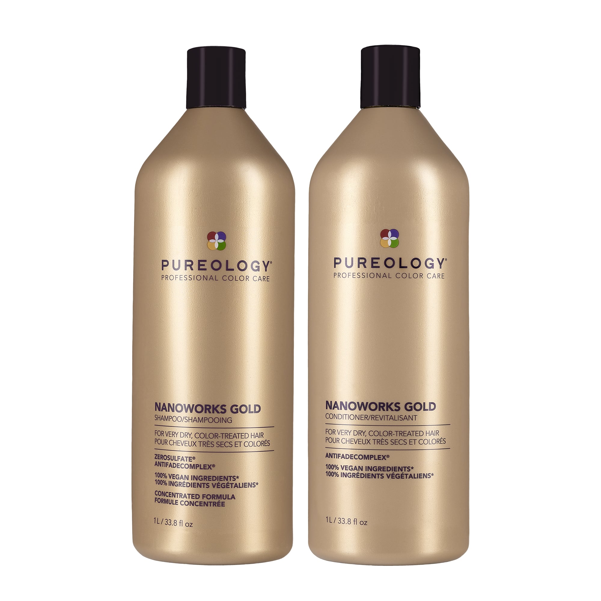 Pureology Nanoworks Gold Shampoo & Conditioner Duo with Marula Oil, Size 1L/33.8 fl oz