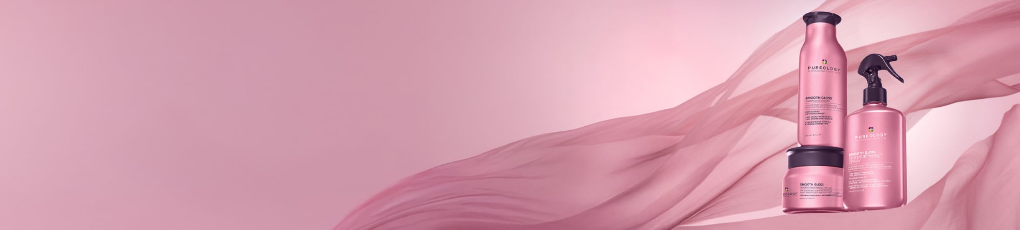 Master the art of effortless smoothness with our newest frizz-controlling system. Achieve a brilliant, glass-hair finish with +50% glossier shine** and 8x smoother strands*. Powered by our patented Antifade Complex®, Smooth Gloss ensures your color stays vibrant while your texture stays purely silk for up to 72 hours.