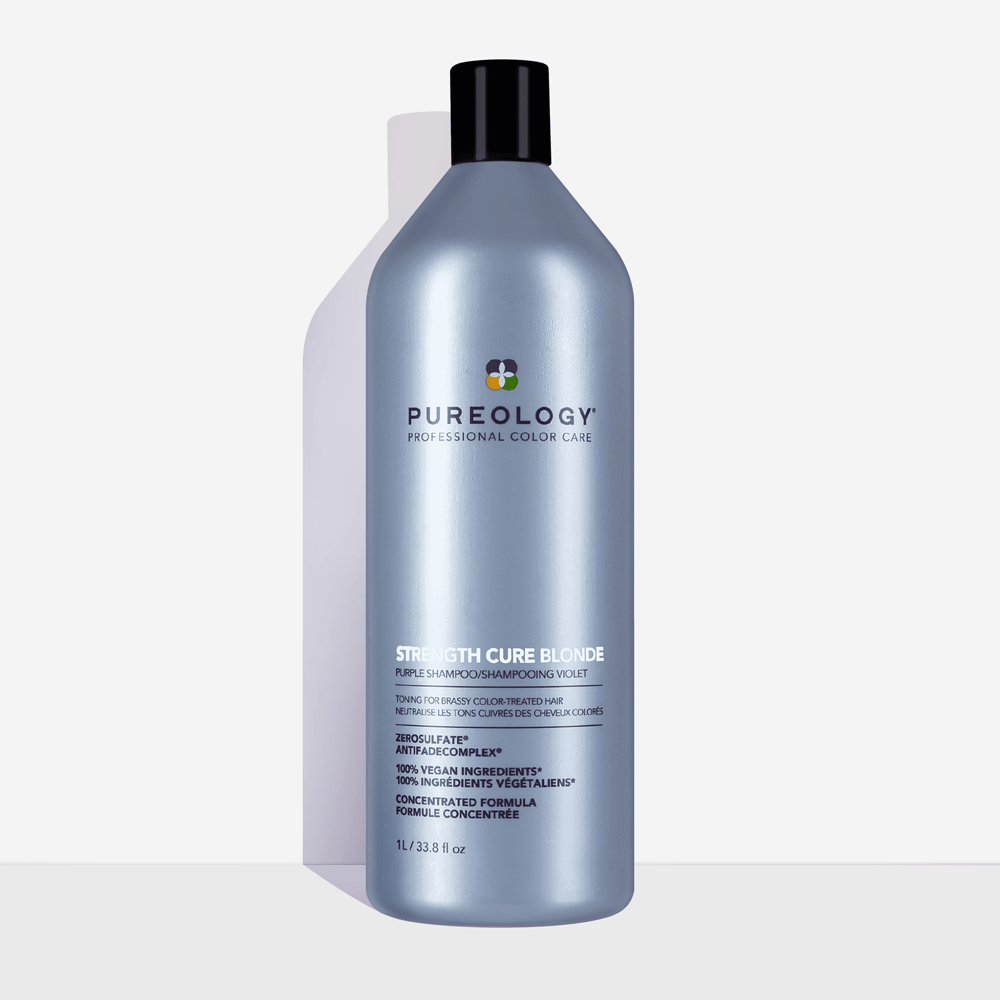 Pureology Strength Cure Blonde Sulfate-Free Purple Shampoo, Size 1L/33.8 fl oz