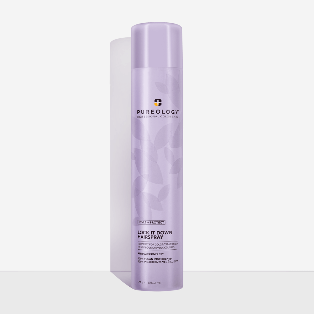 Pureology Lock It Down Strong Hold Hairspray For All-day Hold In White