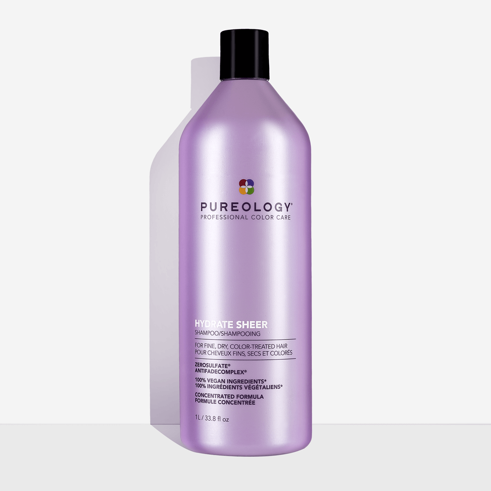 Pureology Hydrate Sheer Shampoo For Fine, Dry Color Treated Hair, Size 1L/33.8 fl oz