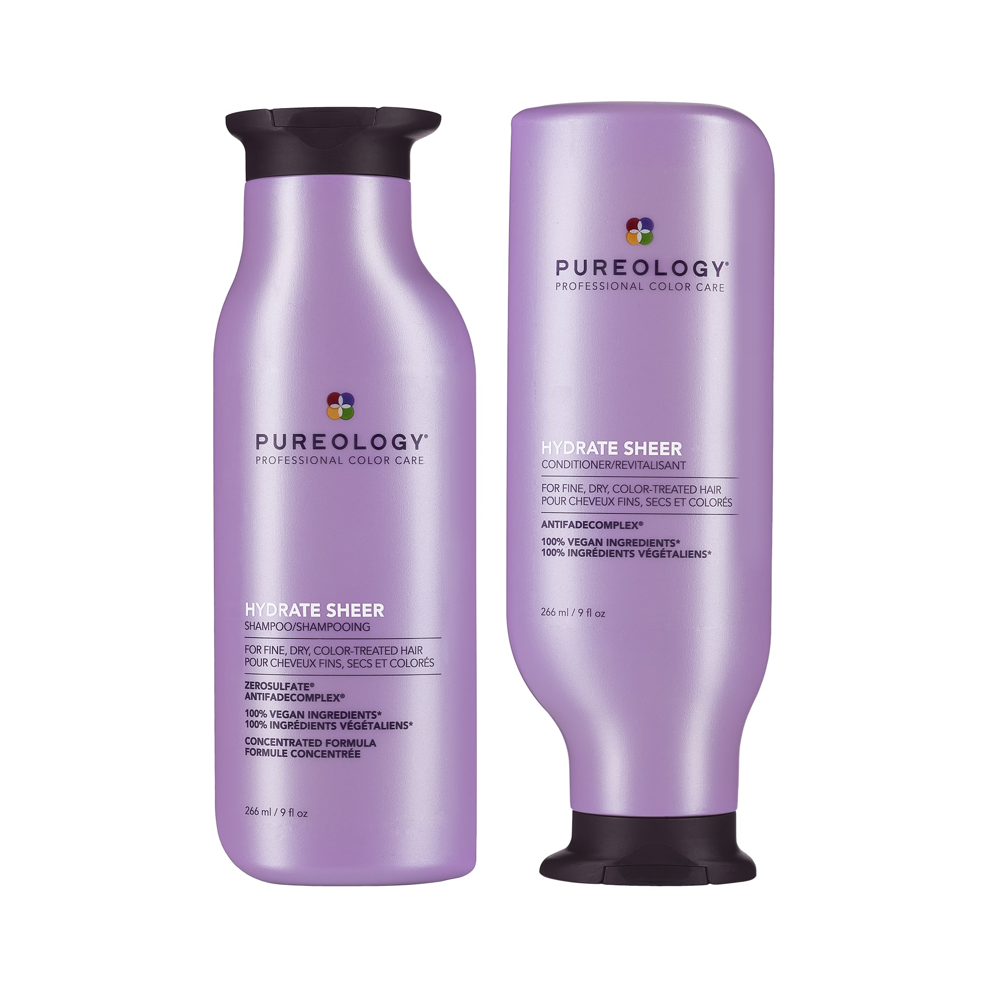 Pureology Hydrate Sheer Shampoo and Conditioner Duo For Fine Hair, Size 266ml/9 fl oz
