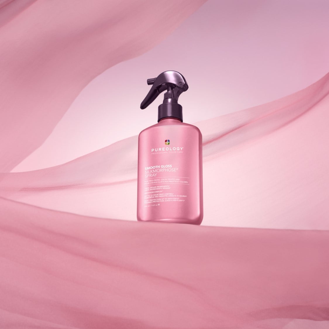 STEP 3. Treat with Pureology Smooth Gloss Silkmorphose™ Spray STEP 3. Treat with Pureology Smooth Gloss Silkmorphose™ Spray