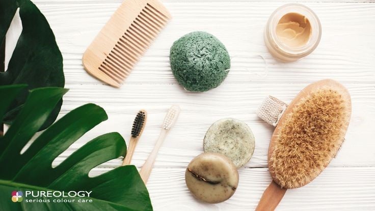 haircare accessories background